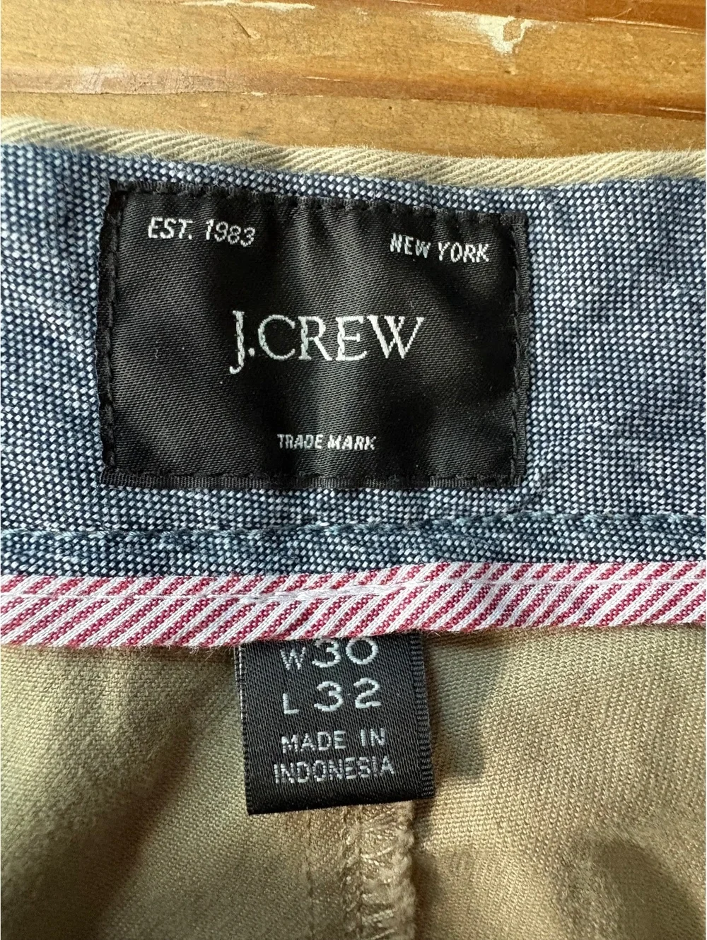 J.Crew Men’s 30x32 Khaki Stretch Chino Pants Slim Fit Beige Tan
